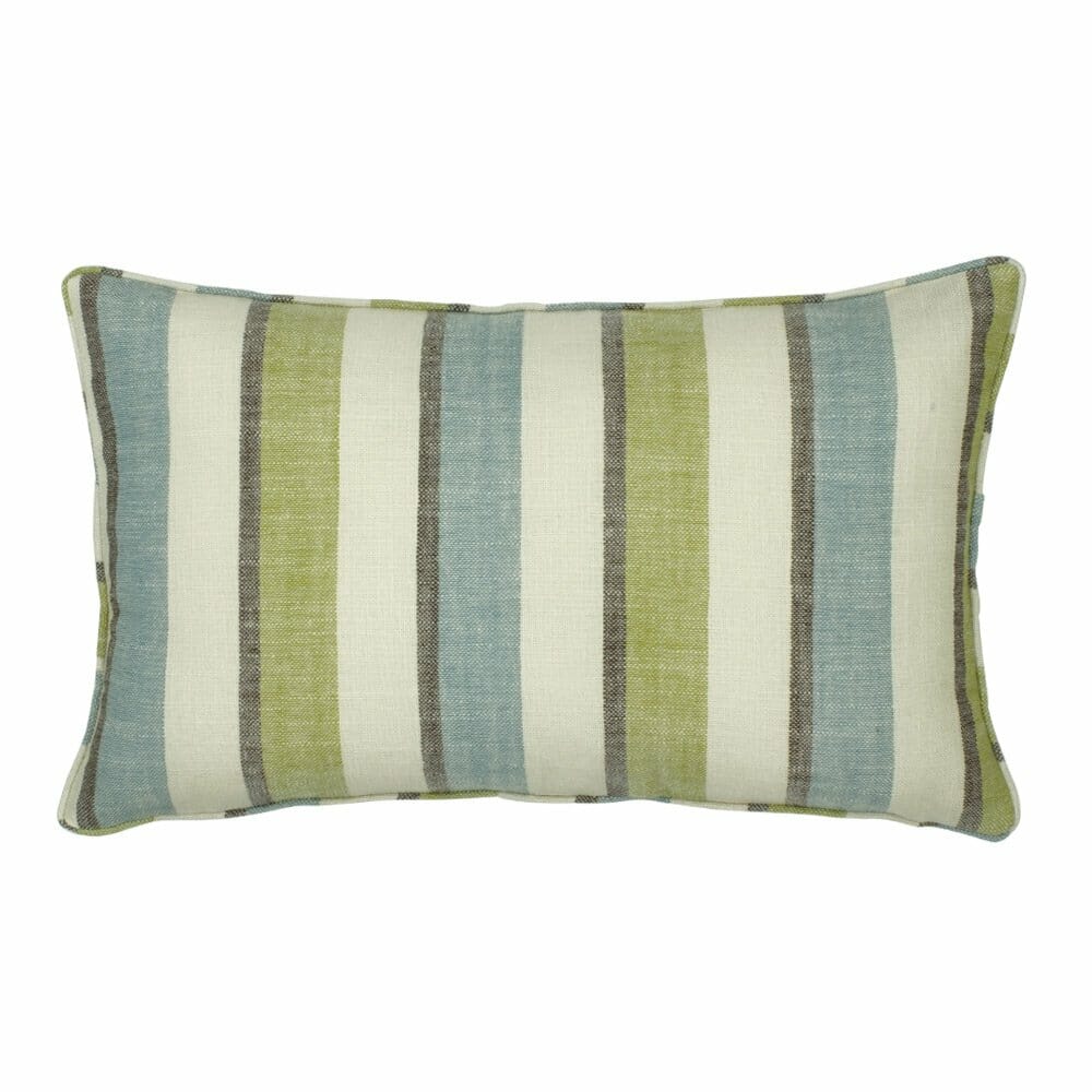Dalston Lime Stripe Rectangle Cushion Cover - 30cm X 50cm