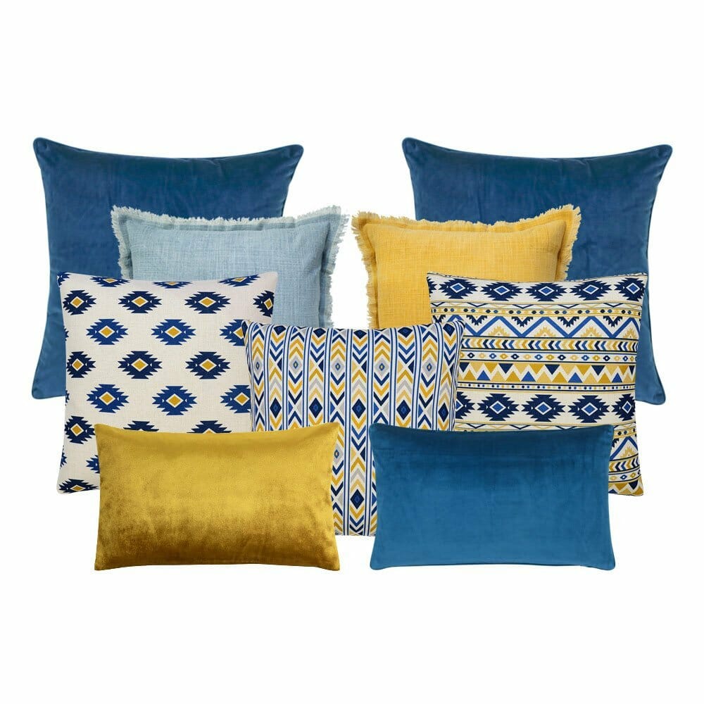 Meso Blue 9 Cushion Cover Collection COL788 